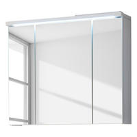 SPIEGELSCHRANK - inkl. Beleuchtung - Weiß, Holzwerkstoff (80/69/20cm) - home24