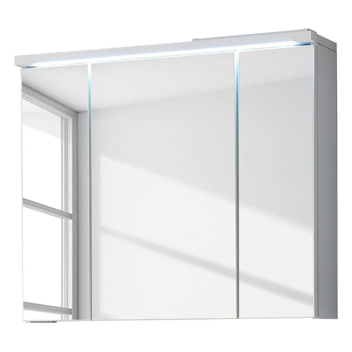 SPIEGELSCHRANK - inkl. Beleuchtung - Weiß, Holzwerkstoff (80/69/20cm) - home24