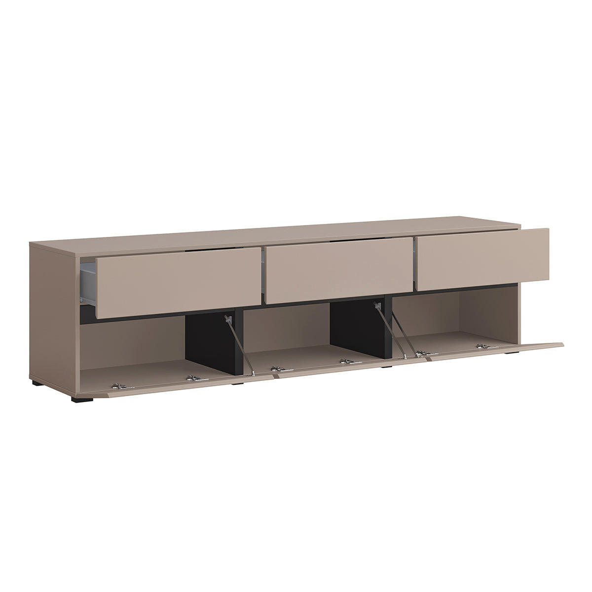 TV-MÖBEL Lilia Taupe - Taupe, Holzwerkstoff (180/48/40cm) - Petits-meubles