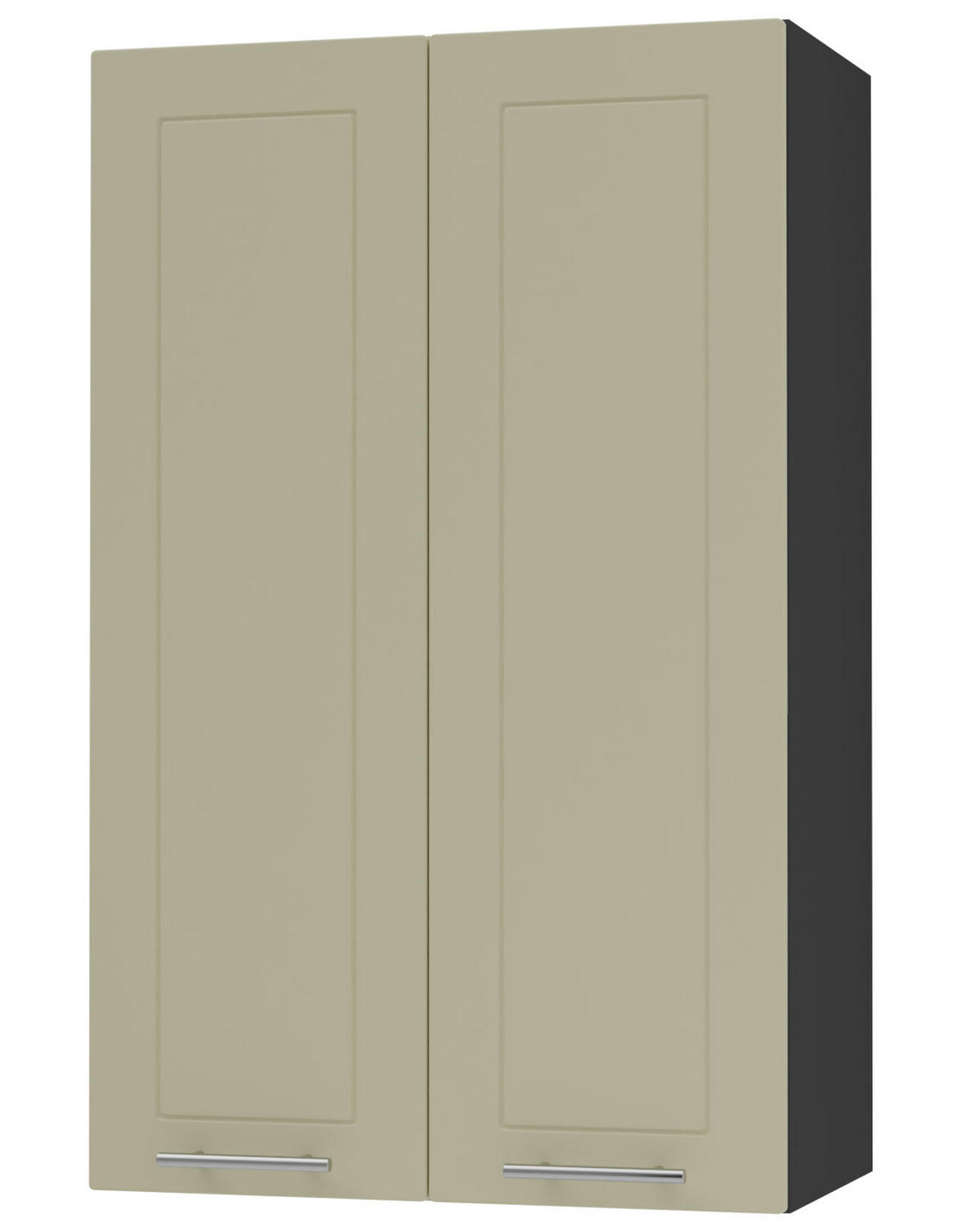 KÜCHENHÄNGESCHRANK Kvantum W4/60 Vanille Matt / Schwarz Matt 60 / 32,5 / 96cm - Creme/Schwarz, Holz/Holzwerkstoff (60/96/32.5cm) - Feldmann-Wohnen