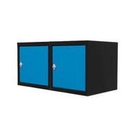 SCHLIESSFACHWÜRFEL 2x Blocky mit Drehriegelschloss für Vorhängeschloss 40x40x40cm Anthrazit/Lichtblau - Blau/Anthrazit, Metall (40/40/40cm) - PROREGAL