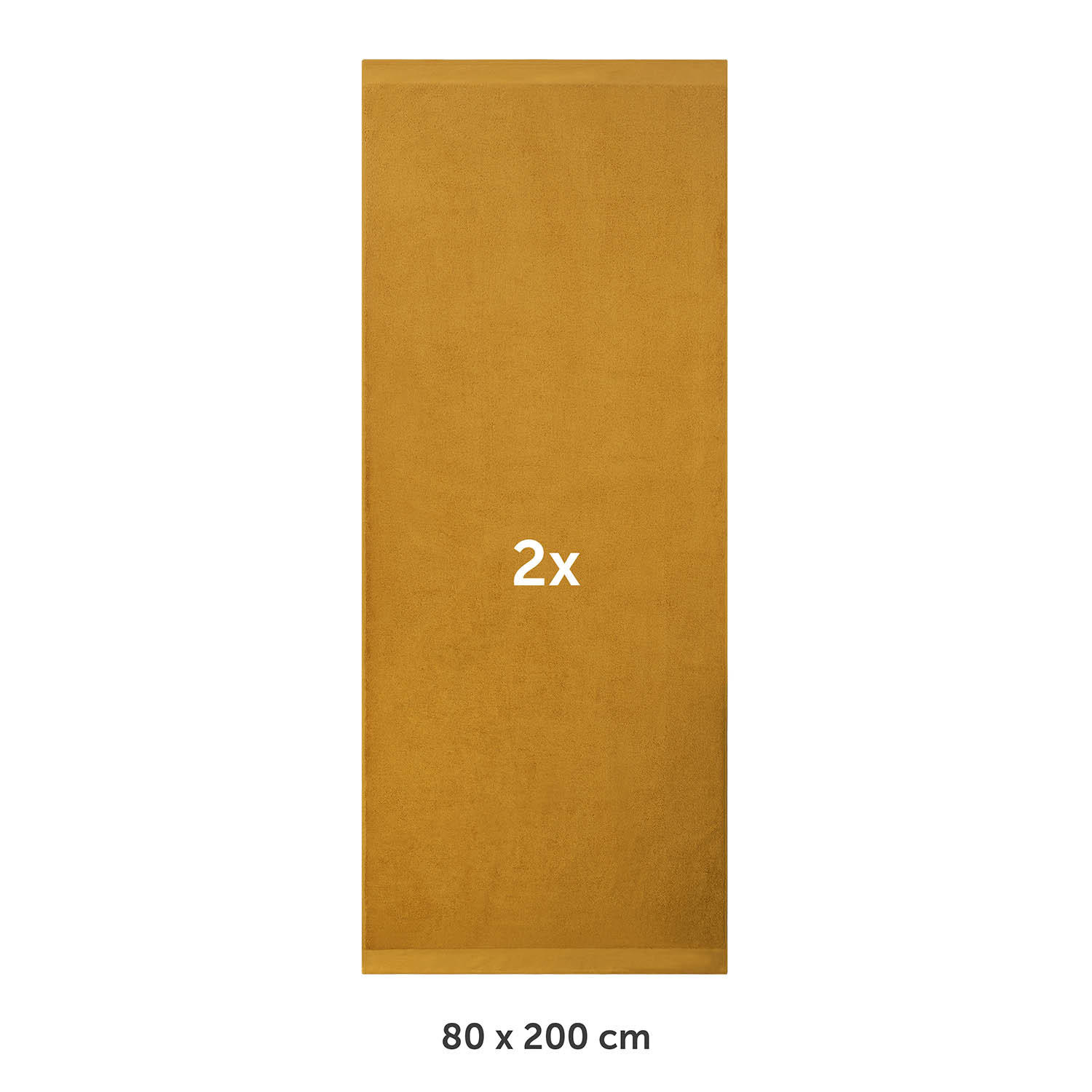 SAUNATUCH 2er-Set, 2x Saunatuch 80/200 cm, Gelb - Gelb, Textil (80/200cm) - Blumtal