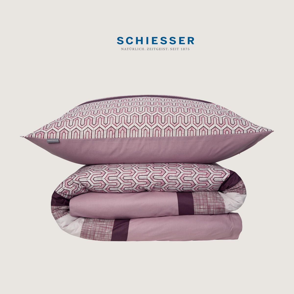 BETTWÄSCHESET Siena - Renforcé - 2-teilig - 135 x 200 cm - Burgund - Rotbraun, Textil (135/200cm) - SCHIESSER