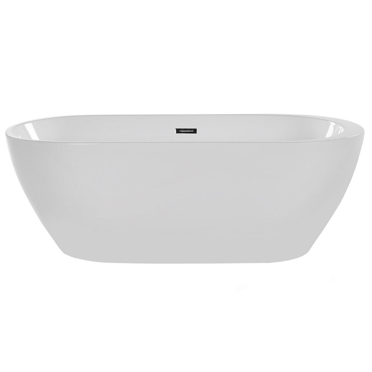 BADEWANNE FREISTEHEND 75x160x58 cm weiß Nevis - Weiß, Kunststoff (75/58/160cm) - Beliani