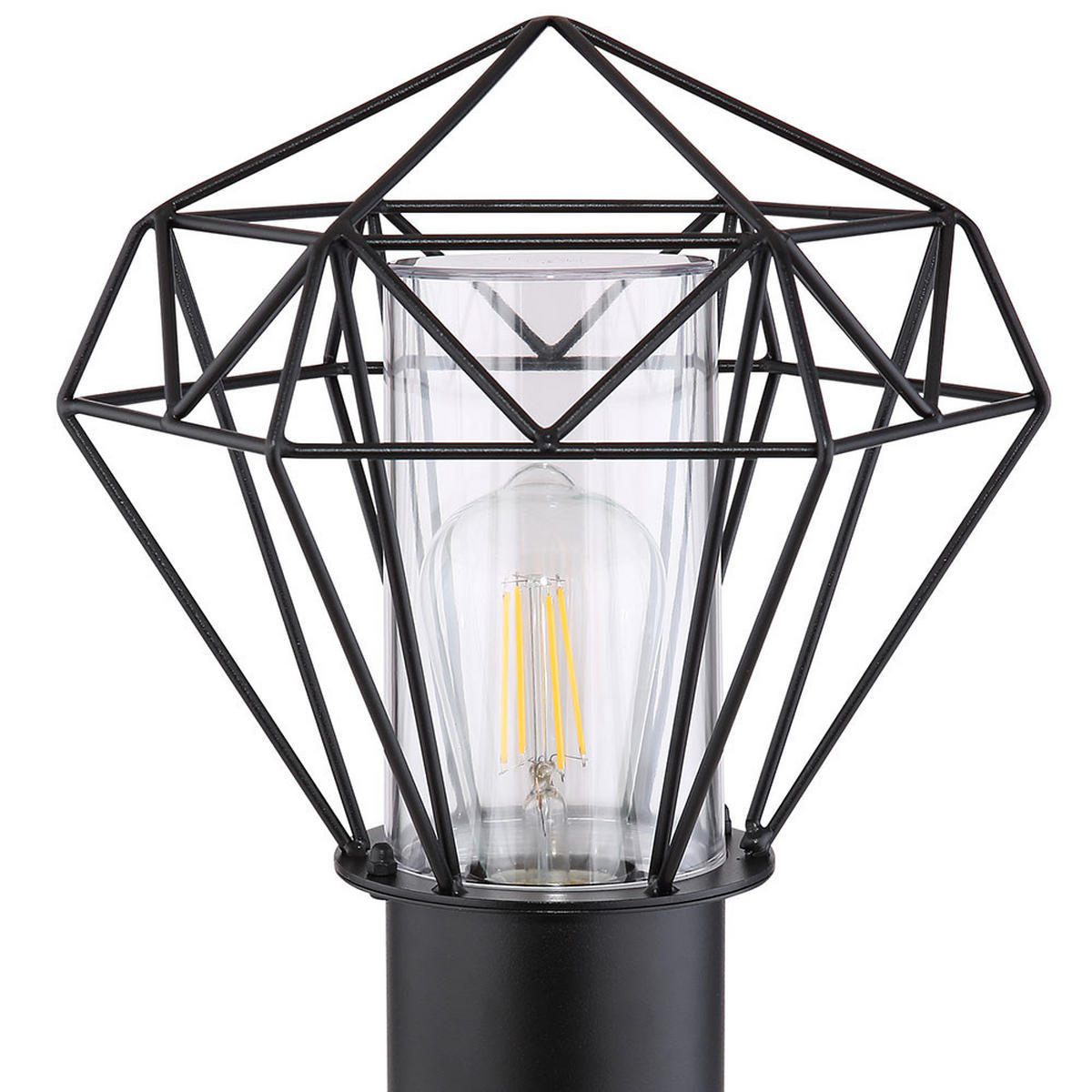 LED WEGELEUCHTE HORACE Edelstahl Schwarz 2er Set - Schwarz, Metall (22.5/25.5/100cm) - Globo Lighting
