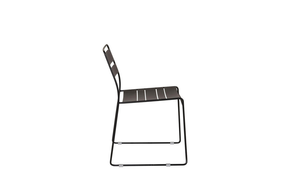 GARTENSTUHL 2er Set Schwarz - Schwarz, Holzwerkstoff (47/78/55cm) - ebuy24