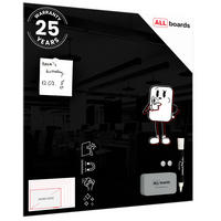 GLASBOARD - Schwarz 50x50cm - Schwarz, Glas (50/50/0.7cm) - ALLboards