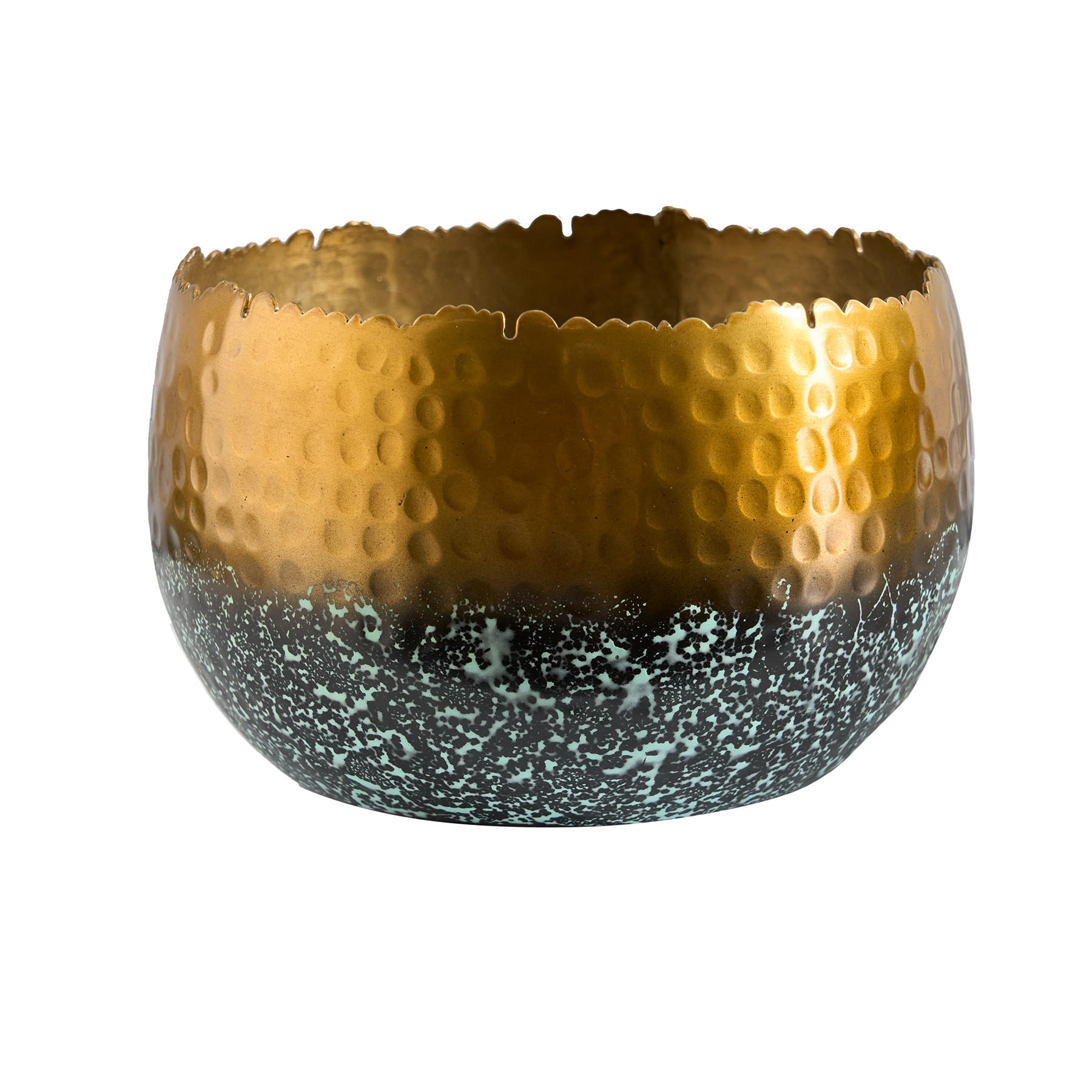 DEKOSCHALE ORIENT Metall Patina 20 cm - Goldfarben, Metall (19/13cm) - riess-ambiente