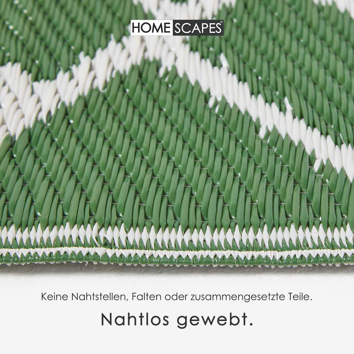 OUTDOORTEPPICH Ada floral gemustert 120/180 cm - Dunkelgrün, Kunststoff (120/180cm) - Homescapes