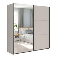 SCHWEBETÜRENSCHRANK Tetrix Kaschmir 183 / 60 / 195,5cm - Kaschmir/Braun, Holzwerkstoff (183/196/60cm) - Feldmann-Wohnen