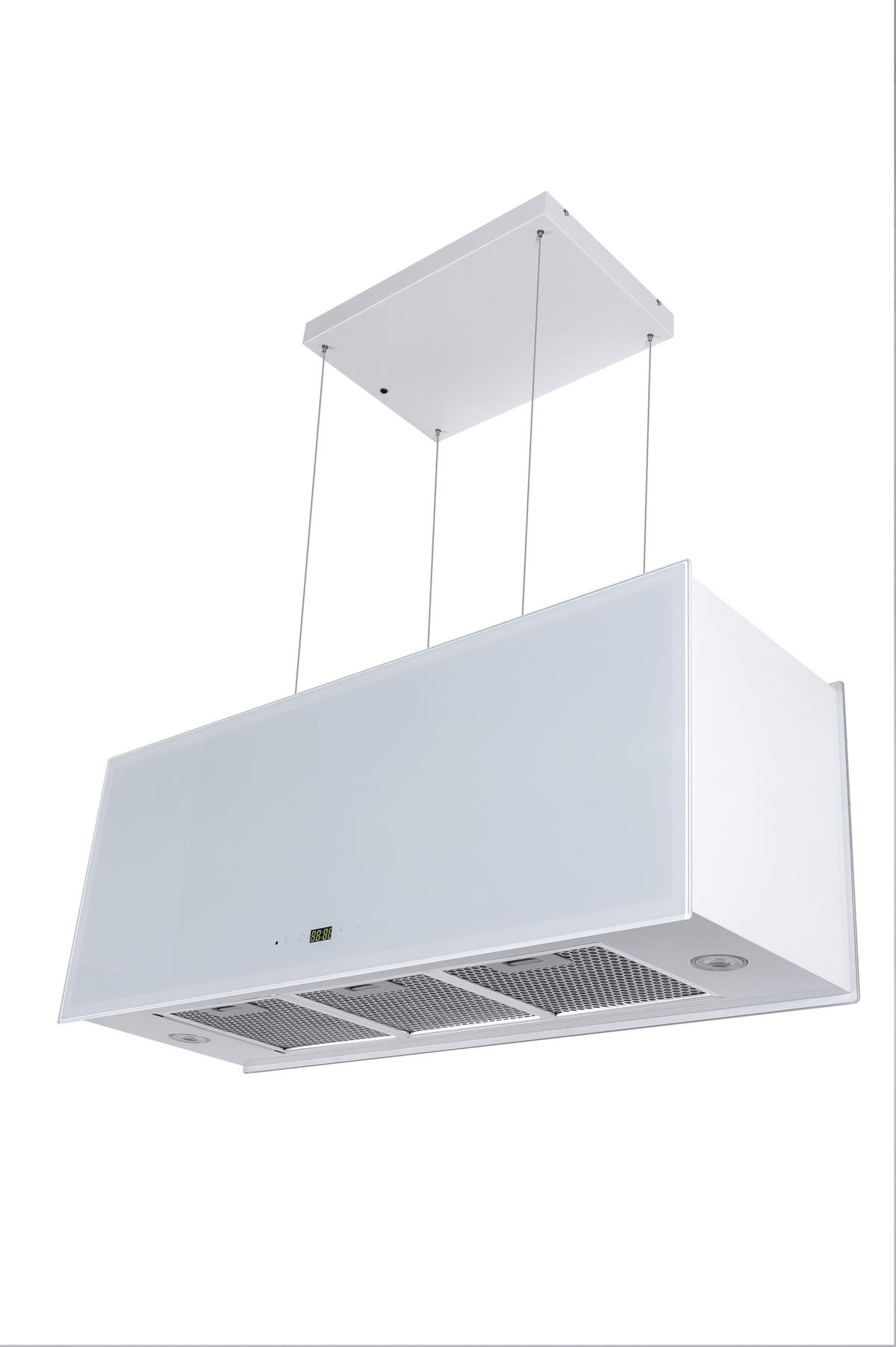 DUNSTABZUGSHAUBE GCH I 333 90 WH Prime + Umluftset, 90 cm Weiß - Weiß, Metall (90/35/30.5cm) - Gurari