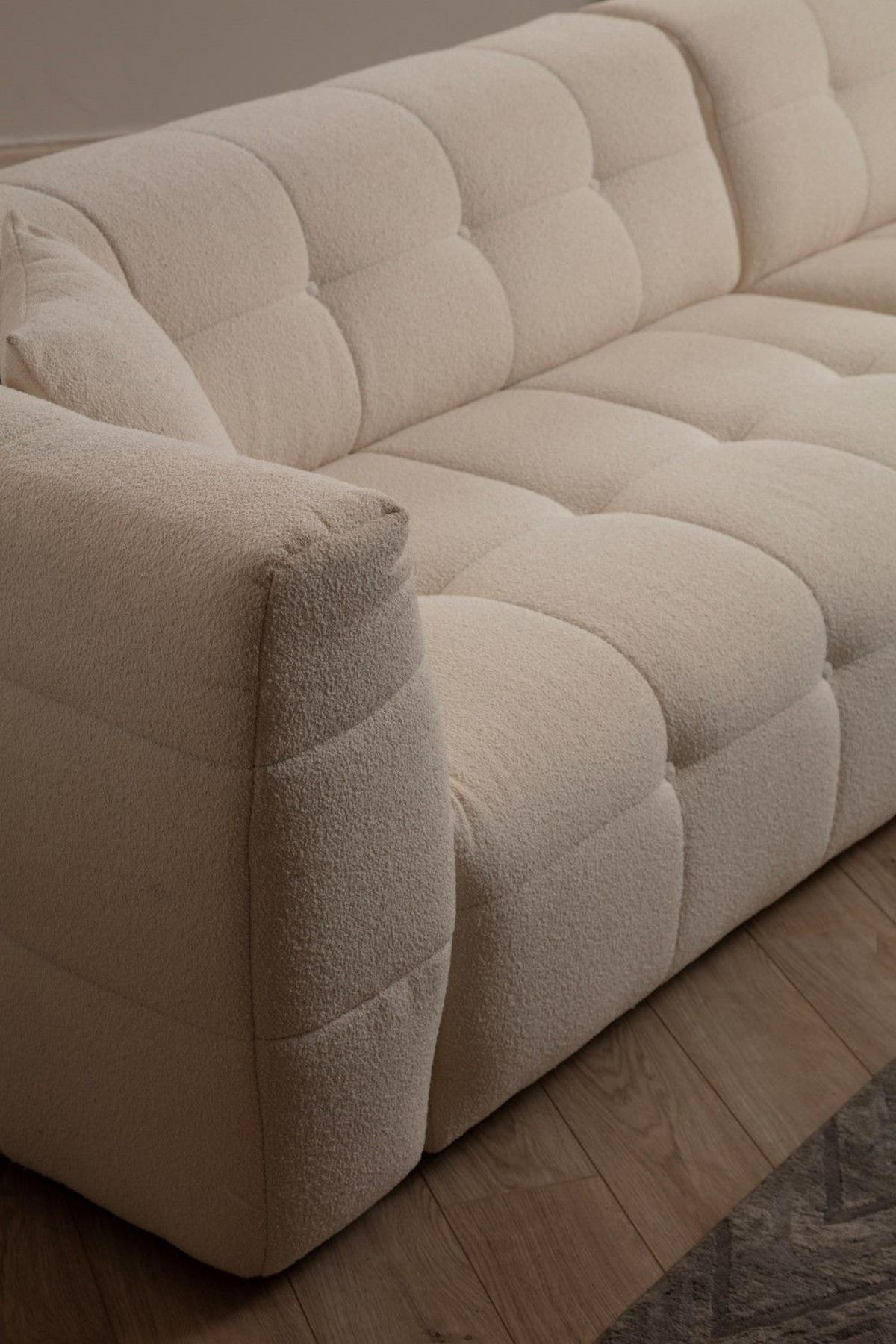 ECKSOFA modernes Design - Beige/Schwarz, Holz/Kunststoff (150/300cm) - myHomelando