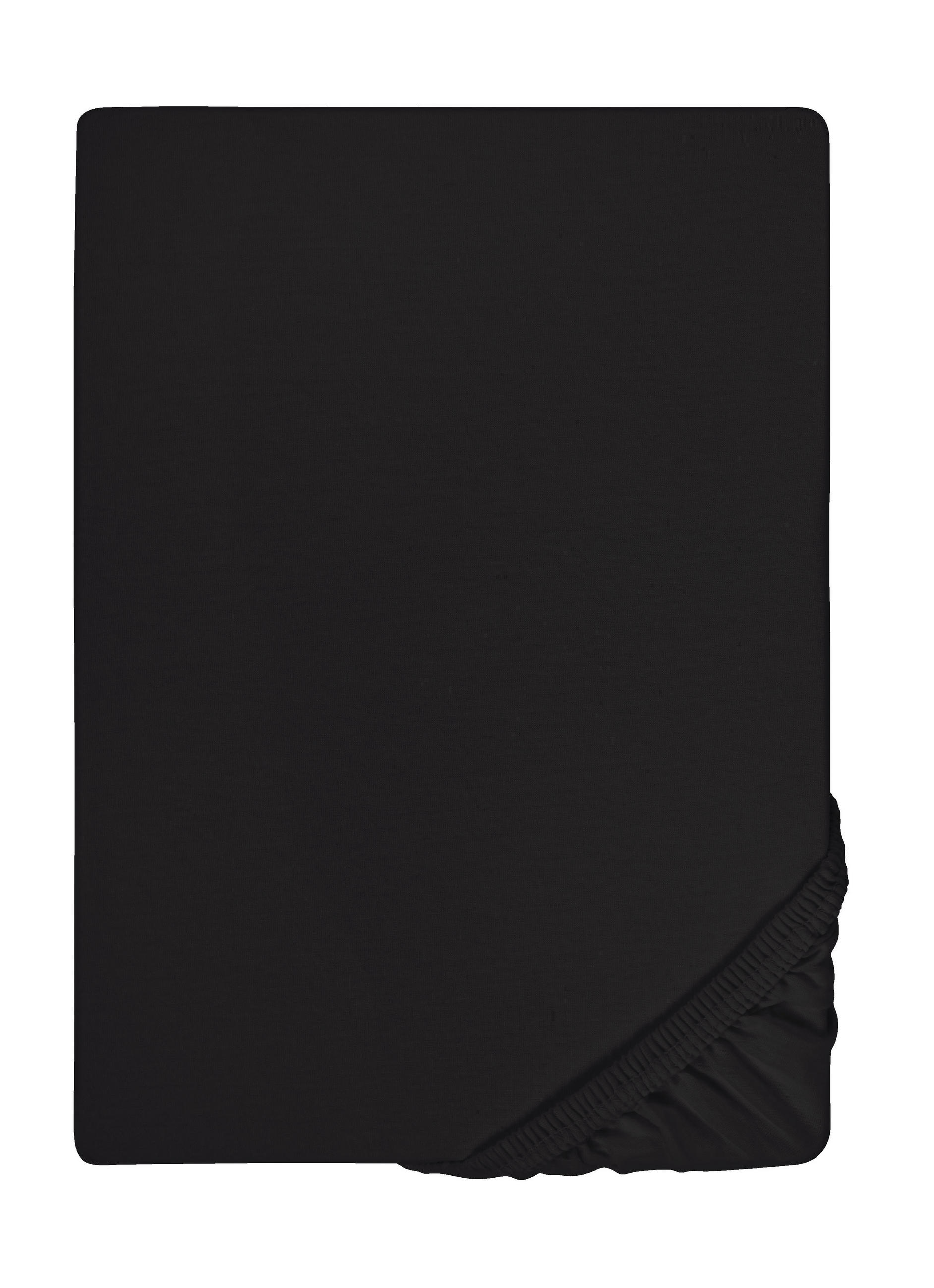 biberna Spannbetttuch Schwarz 100x200 cm