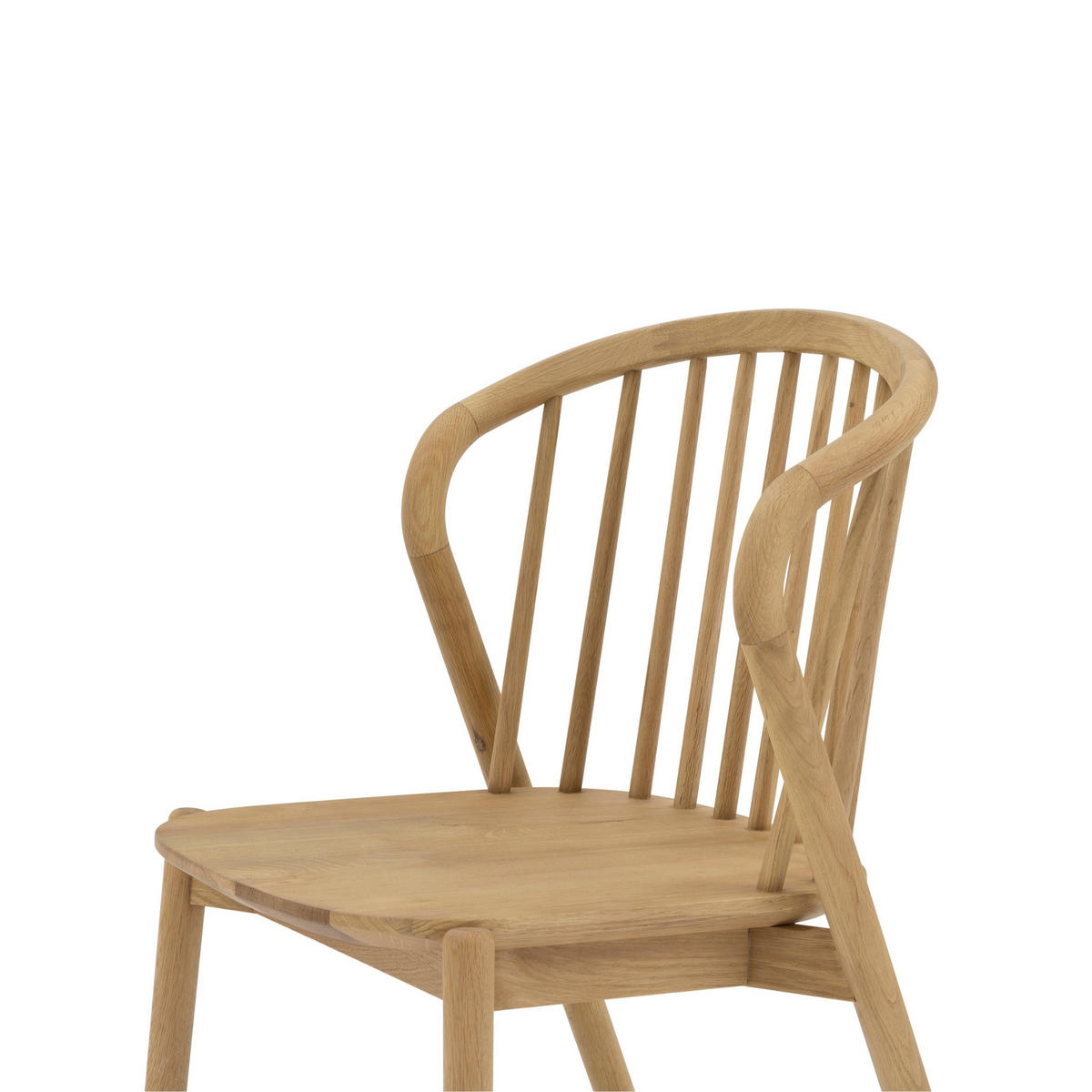 ESSZIMMERSTUHL Saga 2er Set, Natur Eiche - Beige, Holz (54/80/54cm) - WOODEK