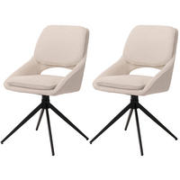 ESSZIMMERSTUHL Cremeweiß 2er-Set - Creme/Weiß, Textil (55/87/55cm) - Jamb