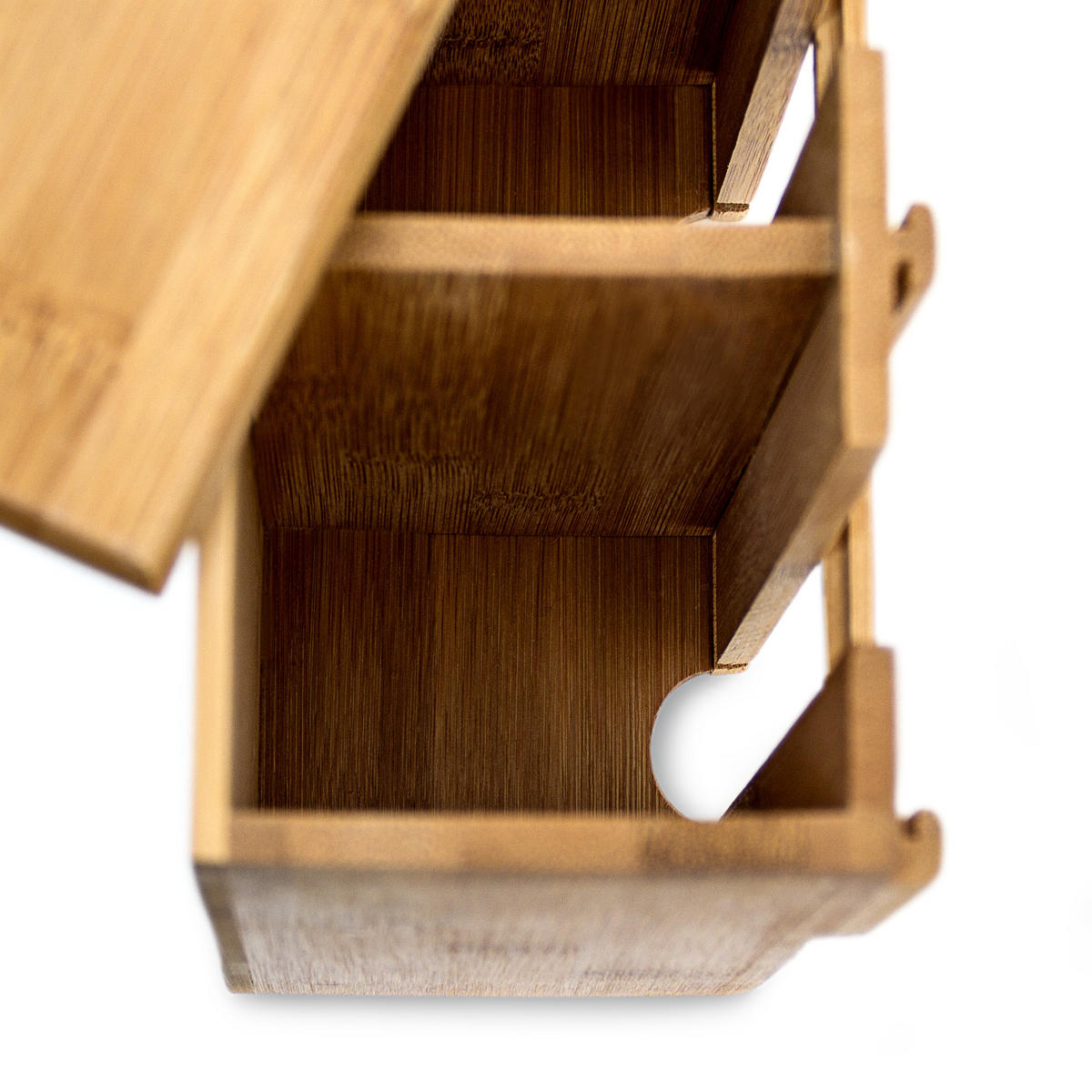 TEEBEUTELSPENDER - Hellbraun, Holz (33/22/9.5cm) - Relaxdays