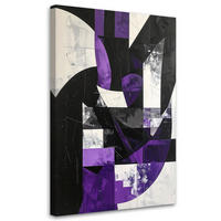 LEINWANDBILD 3D und geometrisch 70x100cm - Lila, Textil (70/100cm) - Feeby