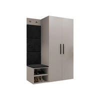 GARDEROBEN-SET Medi IV - Kaschmir/Anthrazit, Holzwerkstoff/Kunststoff (80/191/50cm) - MIRJAN24