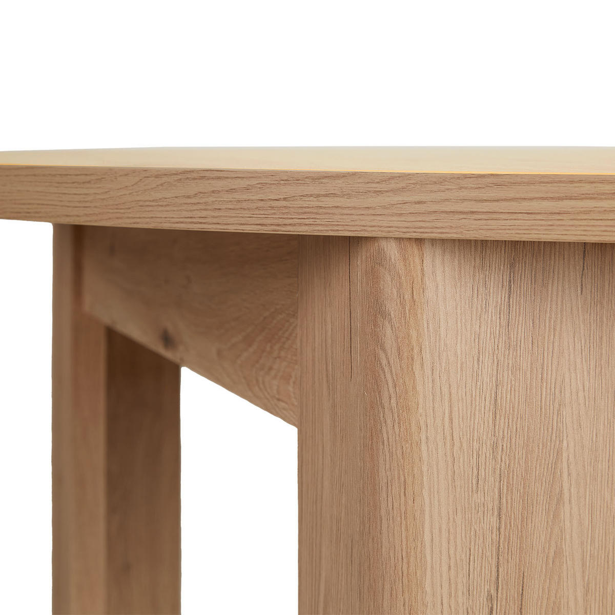 ESSTISCH rund 106/106/76 cm Weiß - Braun, Holz (106/106/76cm) - Homestyle4u