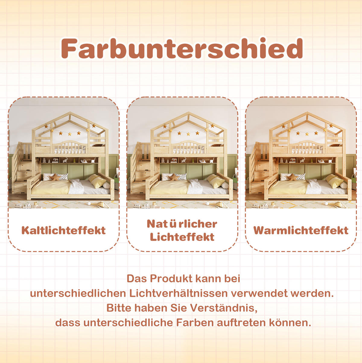 ETAGENBETT 90/140/200 cm aus Holz mit Treppenschrank, Natur - Beige, Holz (90/200cm) - OKMYHOME