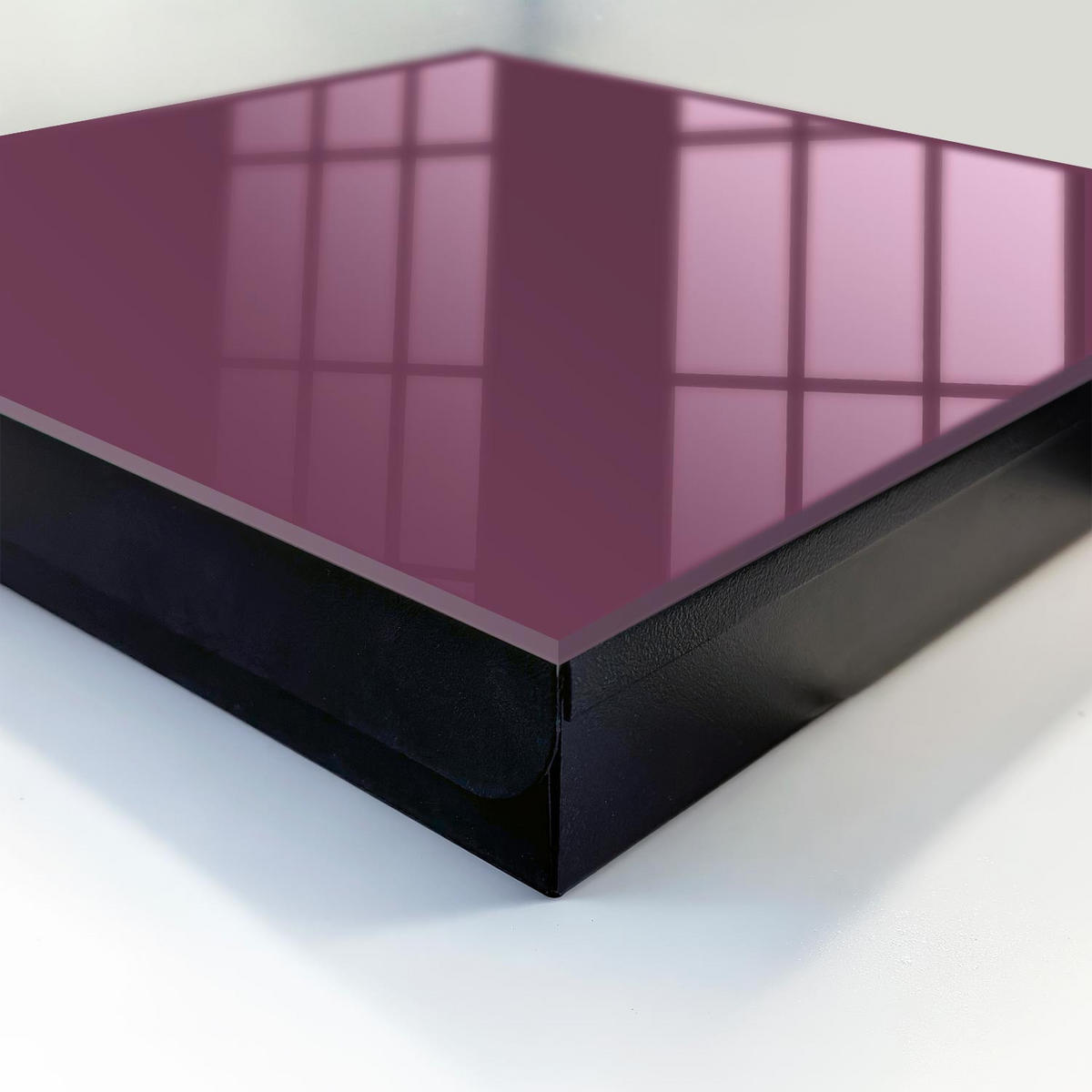 SCHLÜSSELBOX Schwarz 30x30 cm- Türöffnung nach rechts - Farbe Burgunderrot - Bordeaux, Metall (30/30/5cm) - TULUP