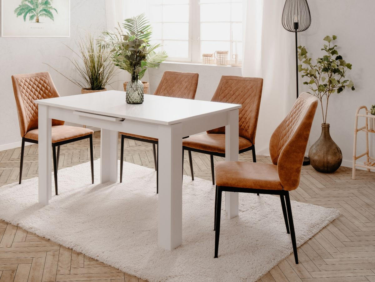 ESSTISCH weiß 125 - 165 cm, Küchentisch ausziehbar - Weiß, Holzwerkstoff (125/75/75cm) - Furn.Design