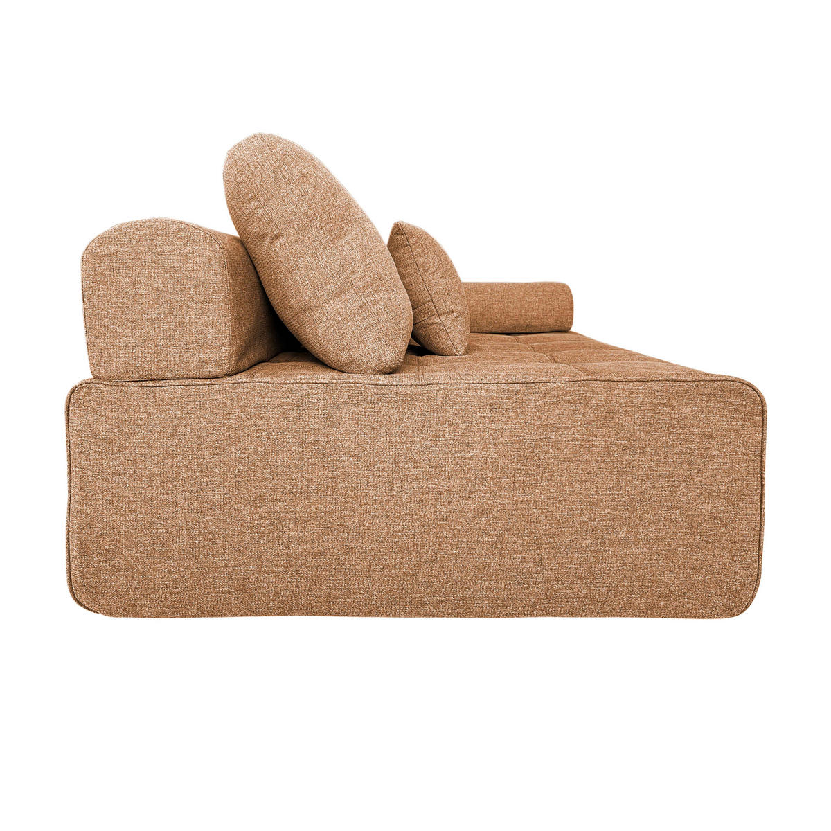 LINKER SESSEL, Terrakotta - Braun, Textil (140/65/112cm) - Oviala