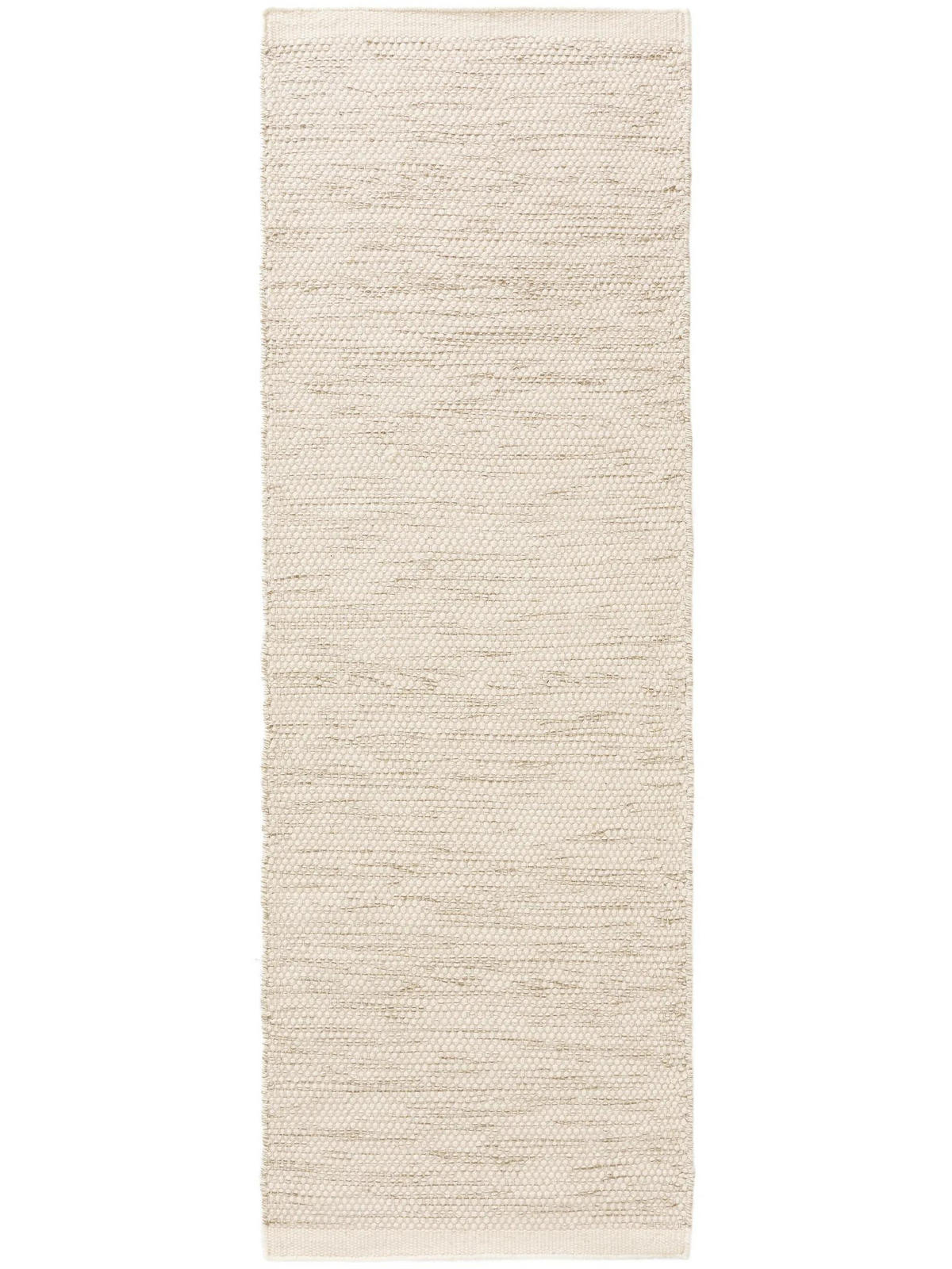 WOLLTEPPICH-LÄUFER Rocco Cream 80x250 cm - Creme, Naturmaterialien/Textil (80/250cm) - benuta Pure