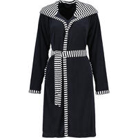 BADEMANTEL DAMEN KURZMANTEL MIT KAPUZE JUNO SCHWARZ - 7900 - Schwarz, Textil (Lnull) - Vossen