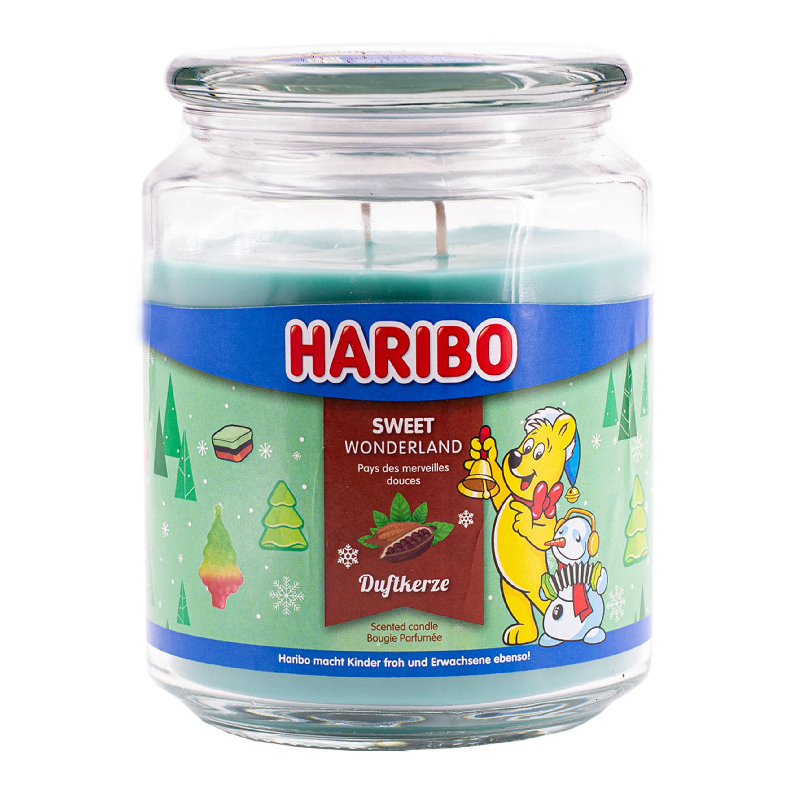 DUFTKERZE Haribo - Türkis, Naturmaterialien/Glas (13cm)