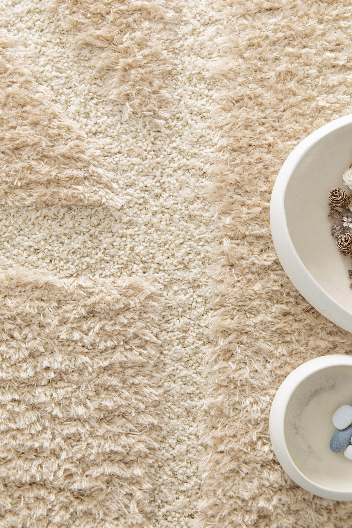 TEPPICH mit Reliefeffekt beige - Beige, Textil (160/230cm) - AFK Living