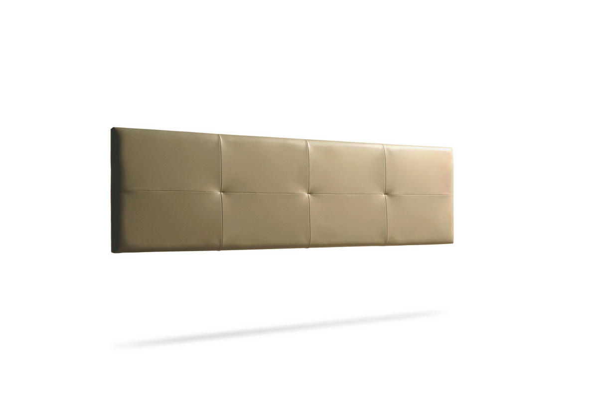 KOPFTEIL gepolstert ALTEA Kunstleder 145x50x5 cm - Gold - Moonia - Goldfarben, Holz (145/5/50cm)