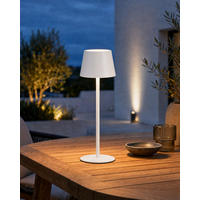 LED-TISCHLAMPE Akku 3-in-1 Weiß dimmbar Flaschenaufsatz 26/45 cm Touch IP54 - Weiß, Kunststoff (11/11/45cm) - Northpoint
