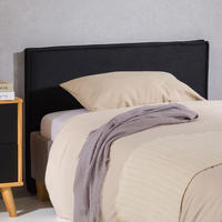 KOPFTEIL ANISA 90X190 CM - Schwarz, Textil (91/69/6cm) - IDIMEX