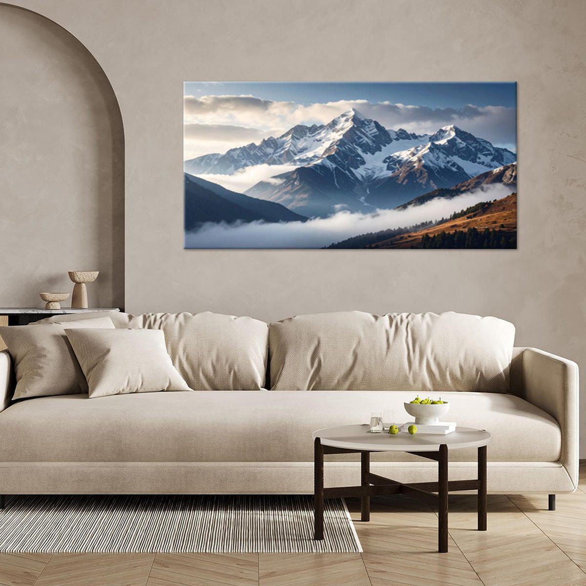 LEINWANDBILD Landschaften 120x60cm - Blau, Textil (120/60cm) - Feeby