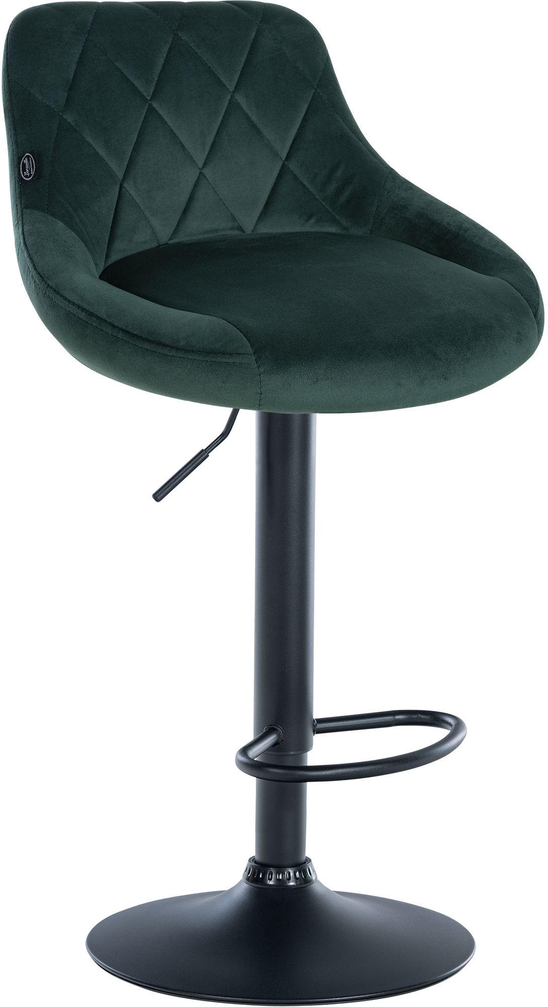 BARHOCKER Stoff dunkelgrün - Dunkelgrün/Schwarz, Textil/Metall (46/83/49cm) - CLP