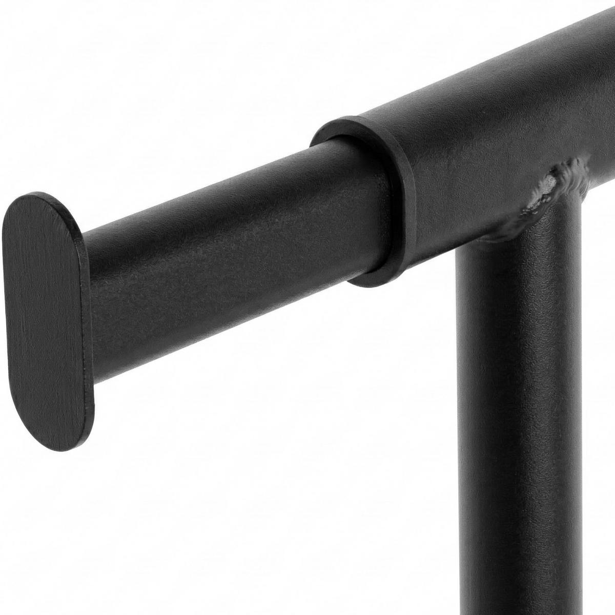 KLEIDERSTÄNDER Otto 92x45x165cm Metall Schwarz Kleiderstange - Schwarz, Metall (92/165/45cm) - DELUKE