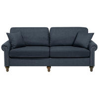 3-SITZER-SOFA Polyester Grau Otra - Dunkelgrau, Textil (195/84/76cm) - Beliani