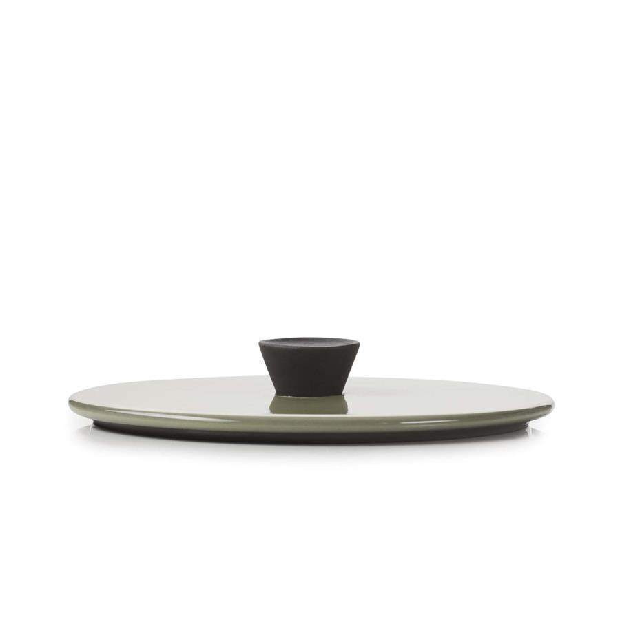 CARACTERE KASSEROLLE MIT DECKEL 25 cl Kardamom - Dunkelgrün, Keramik (12cm) - Revol Porcelaine France