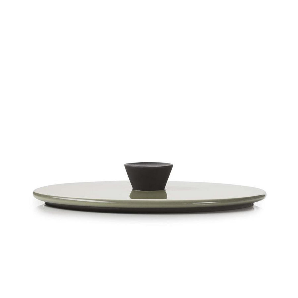 DECKEL FÜR KASSEROLLE CARACTERE 12 cm Kardamom - Dunkelgrün, Keramik (12cm) - Revol Porcelaine France