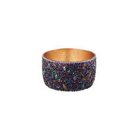 TEELICHTHALTER Madras Perlen S, Eisen / Glas, Lila, 8.5 cm - Lila, Metall (5cm) - Gift Company