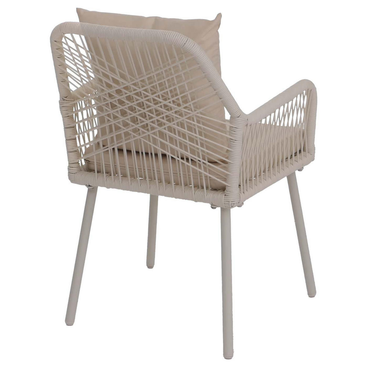 GARTENSTUHL 2er-Set 81x54x62cm Creme - Creme, Metall (54/81/62cm) - PROREGAL