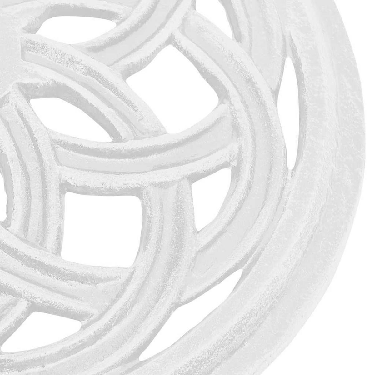 SONNENSCHIRMSTÄNDER Weiß 44/44/31 Cm Gusseisen - Weiß, Metall (44/44cm) - vidaXL