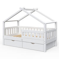HAUSBETT Design Weiß 80x160 cm mit 2 Schubladen - Weiß, Holz (80/160cm) - VitaliSpa