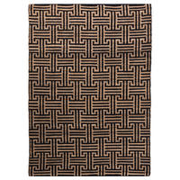 JUTETEPPICH CROFT, geometrisch, Natur-Schwarz, 200 x 290 cm - Braun, Textil (200/290cm) - KADIMA DESIGN