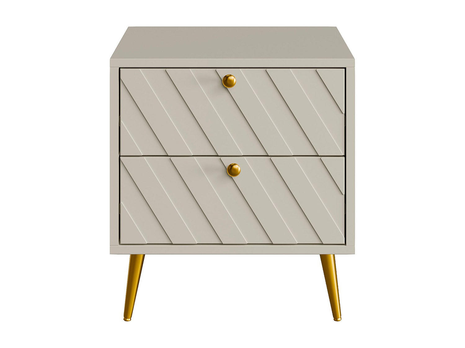 NACHTTISCH - 45 cm x 49.5 cm - Holz, Platte - Beige - TEODA - Beige, Holz (45/40/49.5cm) - Vente-Unique