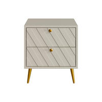 NACHTTISCH - 45 cm x 49.5 cm - Holz, Platte - Beige - TEODA - Beige, Holz (45/40/49.5cm) - Vente-Unique