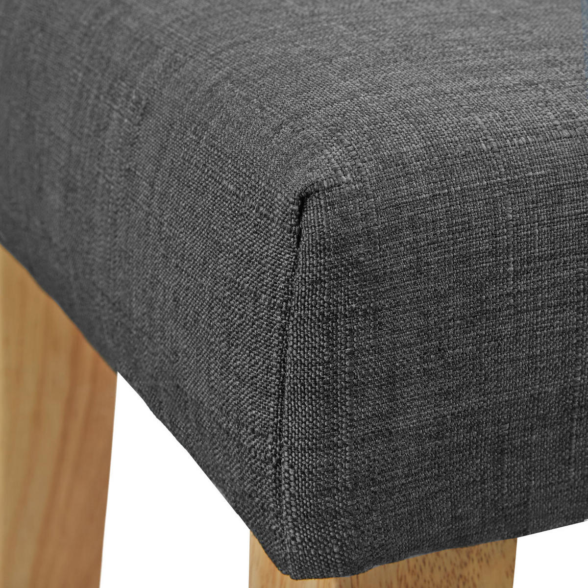 HOCKERBANK in Polyester 103/41/47 cm in Anthrazit - Braun, Textil (103/47/41cm) - Homestyle4u