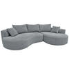 SOFA-GARNITUR Hellgrau - Hellgrau, Textil (296/61/159cm) - MCW