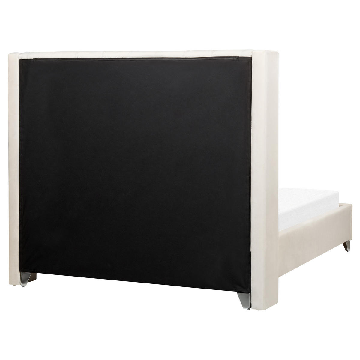 POLSTERBETT 140/200cm Cremeweiß Lubbon - Creme, Textil (140/200cm) - Beliani